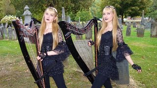 The Hearse Song (The Worms Crawl In) - Harp Twins - Electric Harp