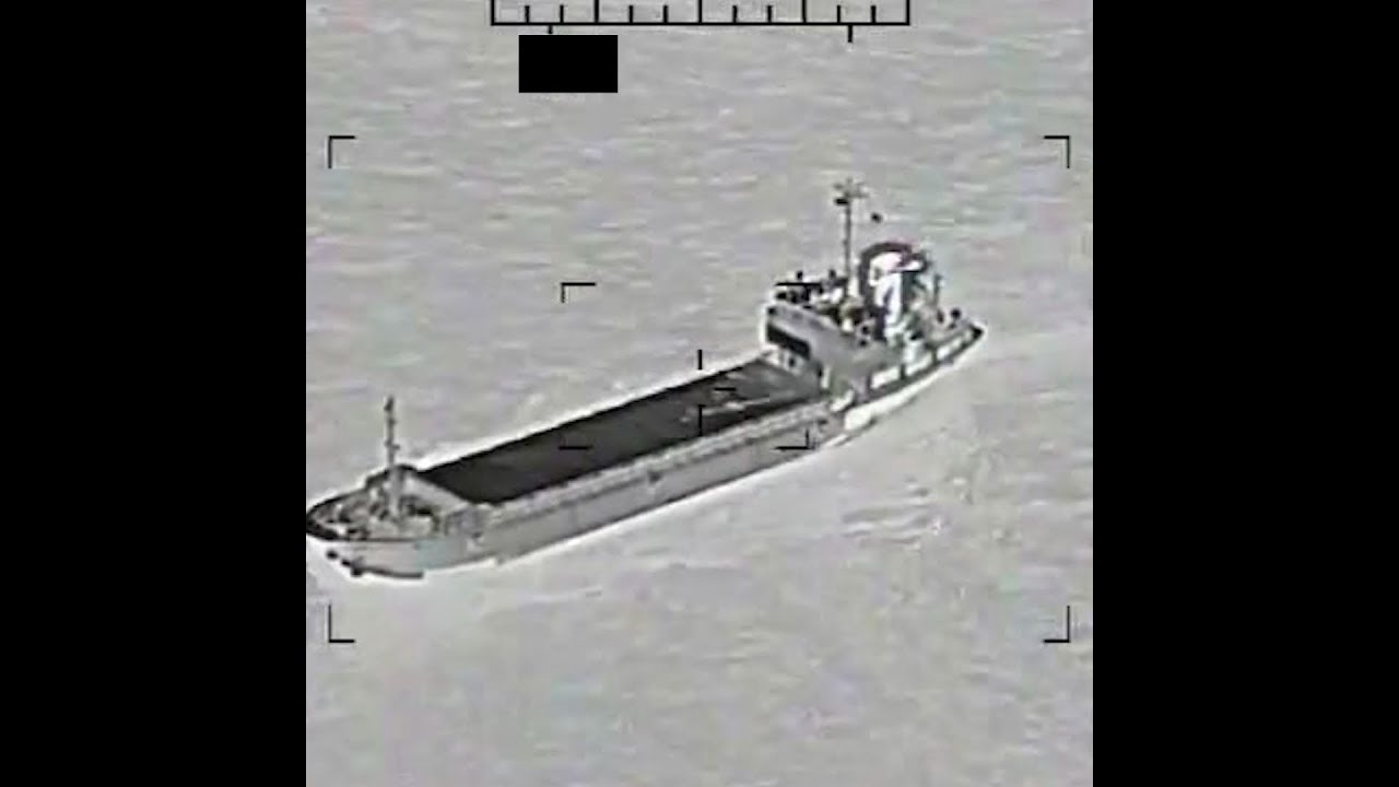 Footage appears to show Iranian ship seizing US sea drone