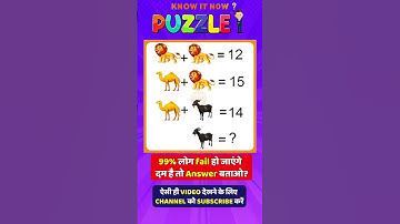 115 - Logical Question | Math Puzzles🧠 Reasoning Puzzles test for genius #mathschallenge #mathpuzzle