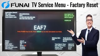 How to access the service menu on FUNAI LED TV and perform factory reset | FUNAI TV Hard Reset Code screenshot 3