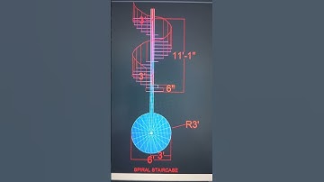 spiral staircase in autocad | learn autocad #home #stairs #viralshorts