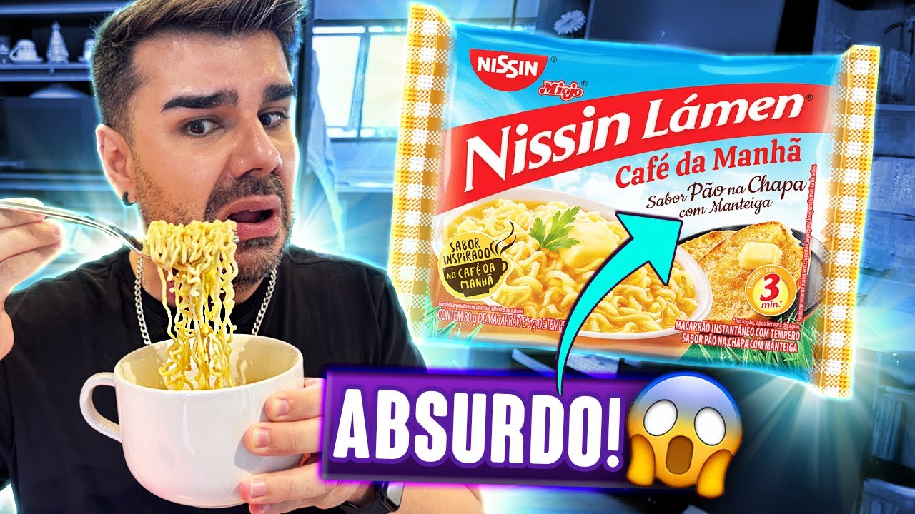 PROVANDO O NOVO MIOJO SABOR CAFÉ DA MANHÃ!😫 - Titi Fabri