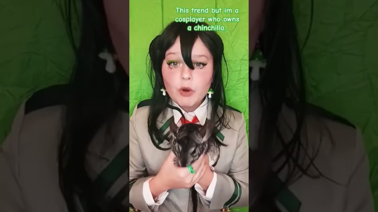 #cosplay #animecosplay #viral #trend #mha #tsuyuasui #fyp #mhacosplay #pet #chinchilla #anime #boost