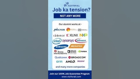 JOB ka Tension ? Best VLSI Training | 100% Placement Assistance | Job Oriented Advanced VLSI Course