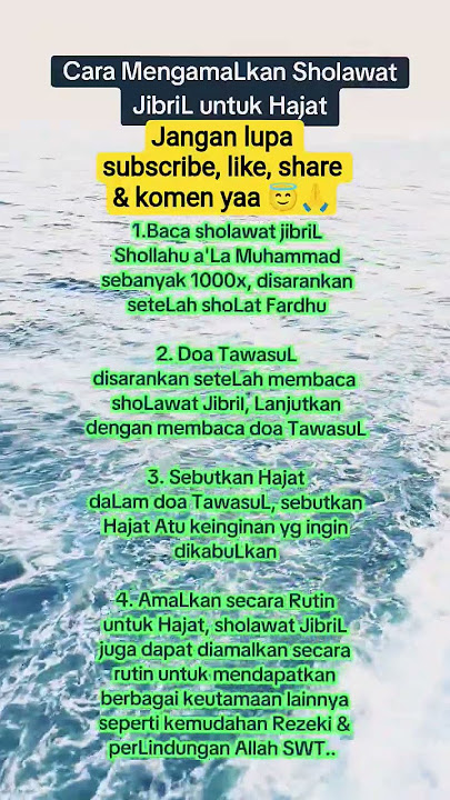 Yuukss perbanyak sholaawat jibril biar hajatnya bisa terkabulkan😇🙏#fivedi #motivasi