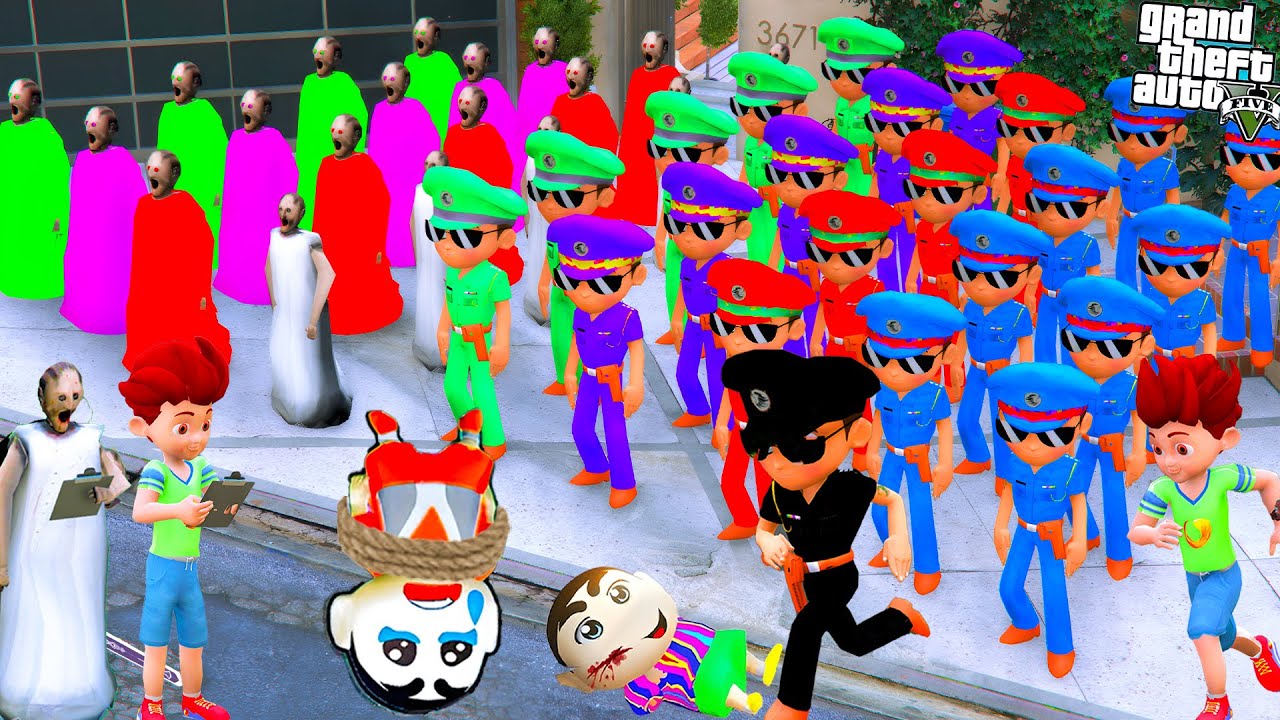 😎👿 1000 Granny Shinchan Ko Ulta Latka Dia, Little Singham Save 🤣 in GTA 5 GTA5 Gameplay