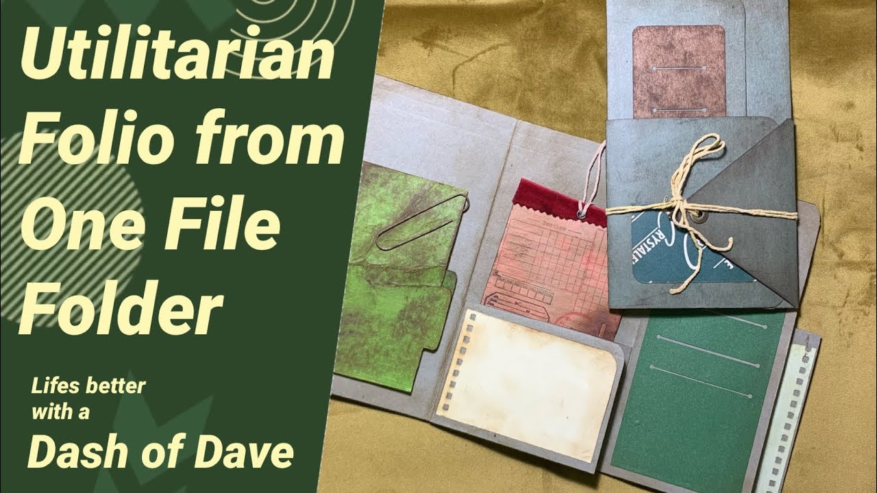 Utilitarian Folio from One File Folder - YouTube