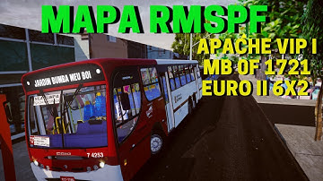 🔴MAPA RMSPf Apache VIP I MB 0F 1721 euro II 6X2 JD Bumba Meu Boi LINHA 5022 Proton Bus Simulator