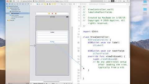Labels And Text Fields in Swift 4