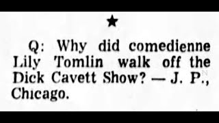 SOUR GRAPES FOR MISS FEM-LIBBER  (DICK CAVETT SHOW 3/31/1972)