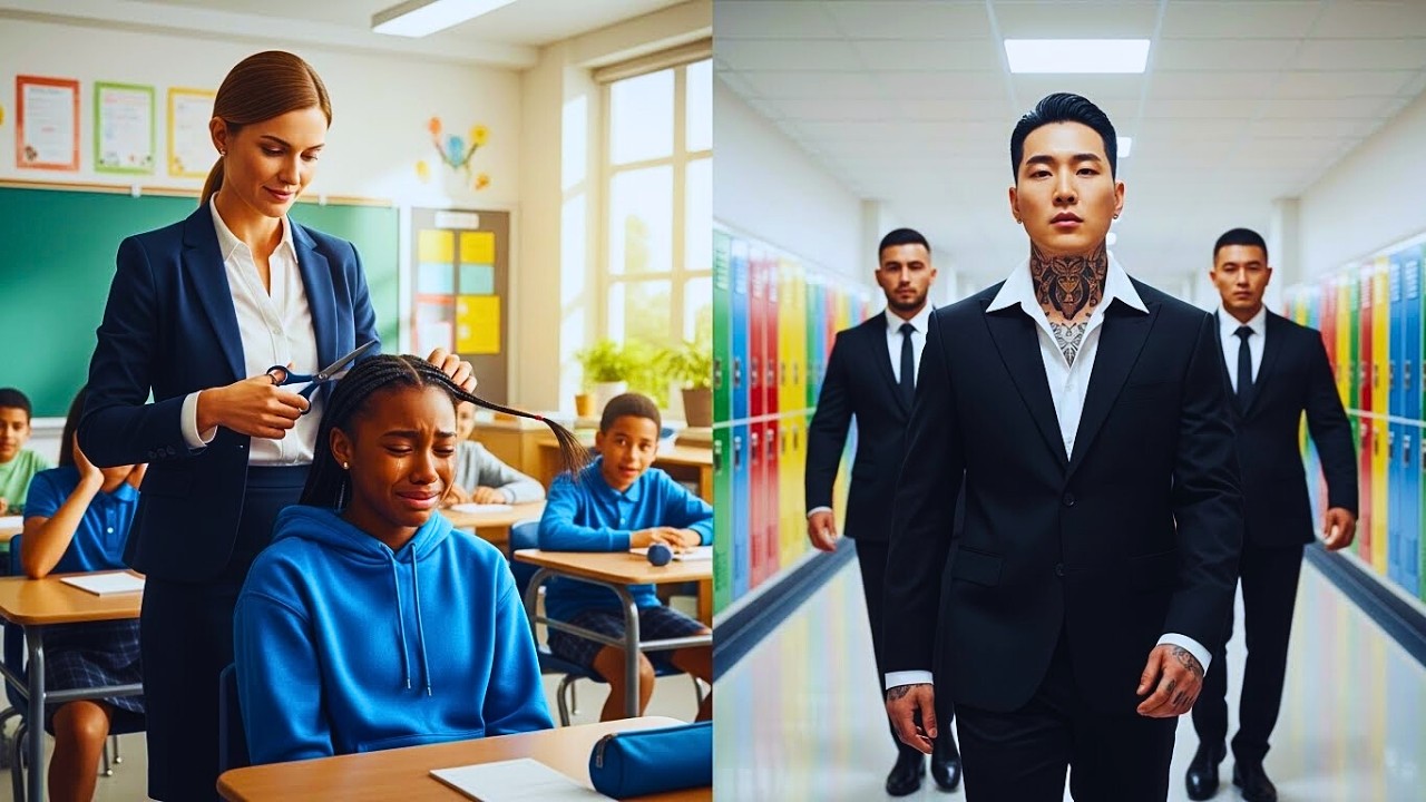 TEACHER CUTS OFF THE WRONG BLACK GIRL HAIR  UNWARE SHE WAS THE ADOPTED DAUGHTER OF THE KOREAN MAFIA