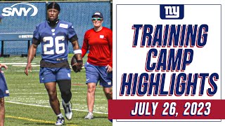 Check out Saquon Barkley, Daniel Jones & Darren Waller on the 1st day of Giants training camp | SNY