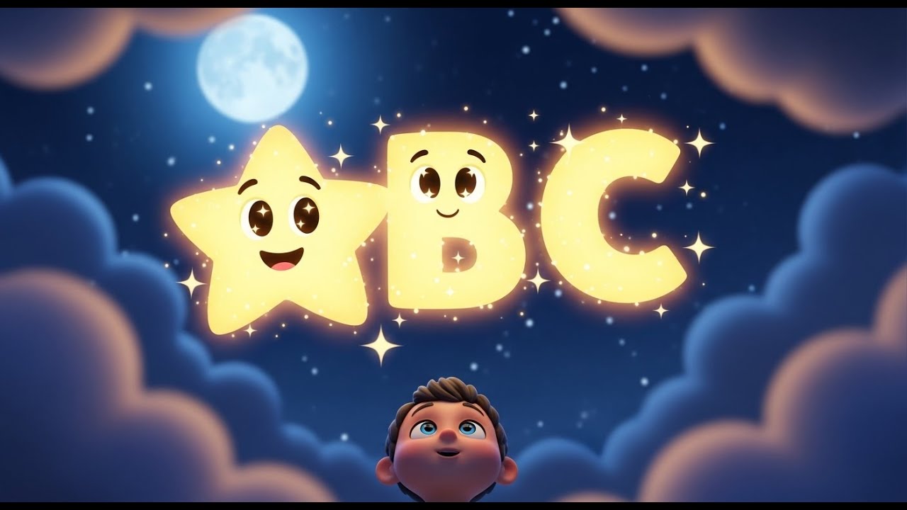 夜に輝くABCの星たち | 子供向けアルファベット・数字ソング - YouTube