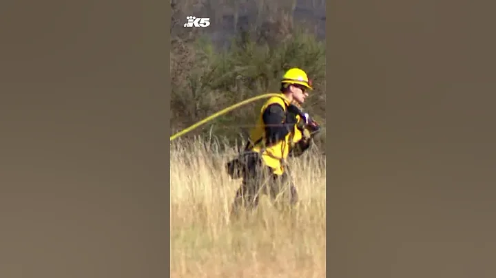 Crews battle brush fire near town of Rainier
