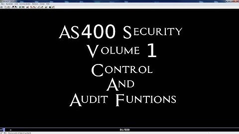 AS400 Security - Volume 1 Control and Audit Functions