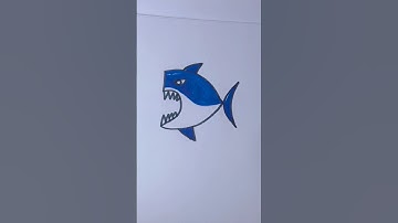 Vẽ cá Mập đơn giản / Quick and Easy Way to Draw a Shark #shorts #tiktok