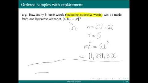 Ordered samples with replacement