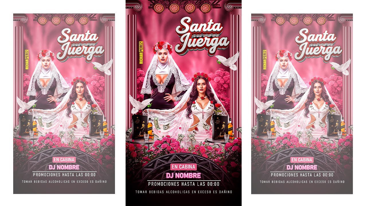 Cómo crear un flyer de fiesta con temática Santa Rosa de Lima ...