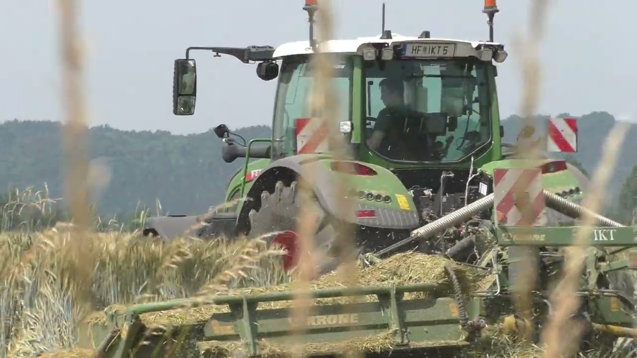 Claas Jaguar 960 mit Vorsatz  PICK UP 300 Meter Triticale Häckseln Martin Tauschmann von der IKT Bio