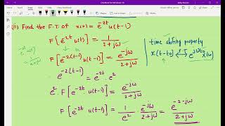 Fourier Transform Using Properties Tutorials Ss 2-07