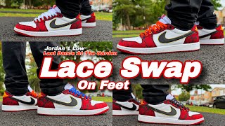 Jordan 1 Low Last Dance In The Garden, Best Lace Swap On Feet 👣