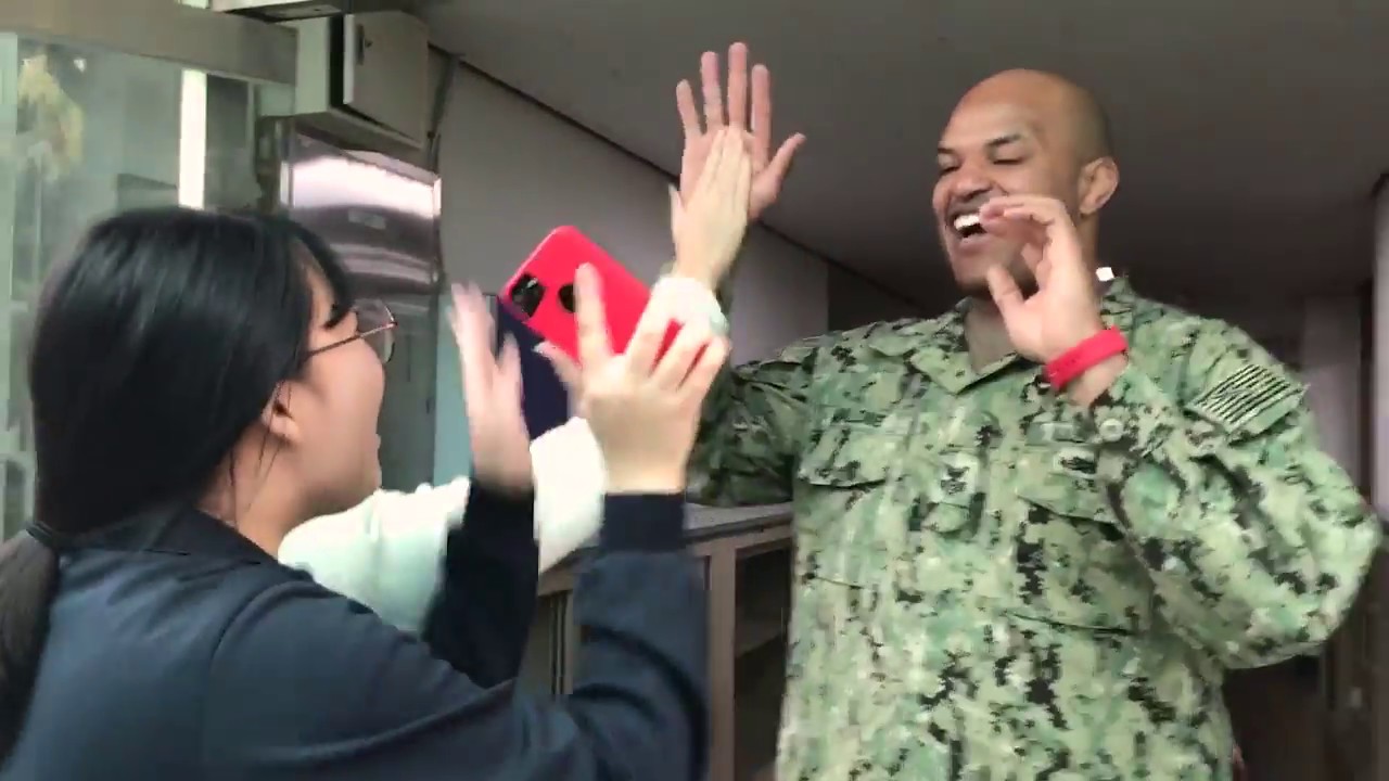 USS Ronald Reagan (CVN 76) Sailors visit Jinhae Girls High School