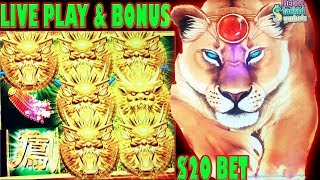 ★ DRAGON CELEBRATION ★ BONUS ★ WINS ★ LIVE PLAY ★ $20 BET HIGH LIMIT SLOT MACHINE ★