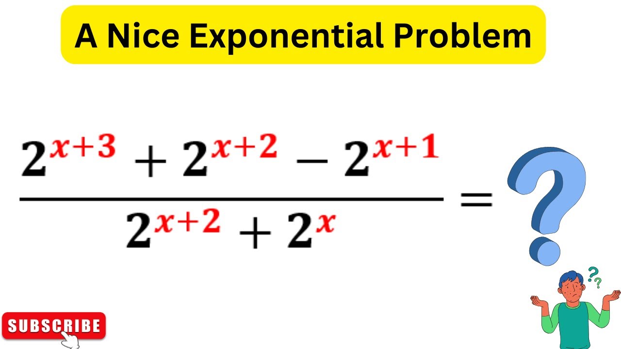 2^x+3+2^x+2-2^x+1/2^x+2+2^x | A Nice Exponents Problem - YouTube