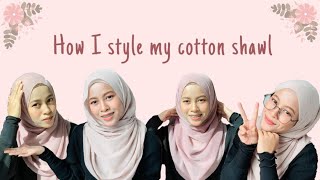 How I Style My Cotton Shawl 4 Style