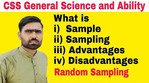 General Ability #6 | What is Sample and Sampling, definition and examples | CSS PMS Ability