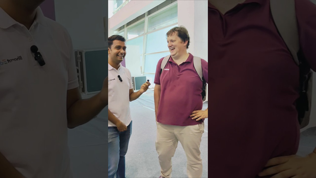 I met the Founder of Odoo🤯🤯🤯 #event #exhibition #meet #odoo #fanmoment #conversation #interview
