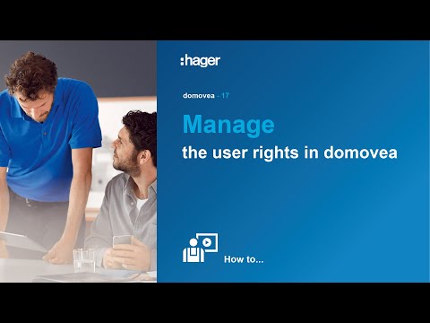 17. Manage the user rights in domovea