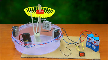 1 Science project item made with cardboard DC motor pump LED module