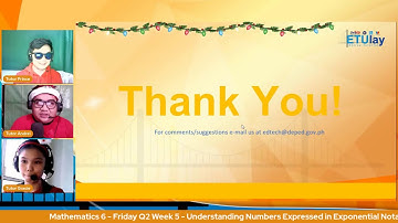 Math 6  - Friday Q2 Week 5 #ETUlayLevelUp #Quarter2