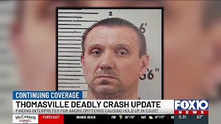 Inability to find interpreter holding up deadly Thomasville crash case