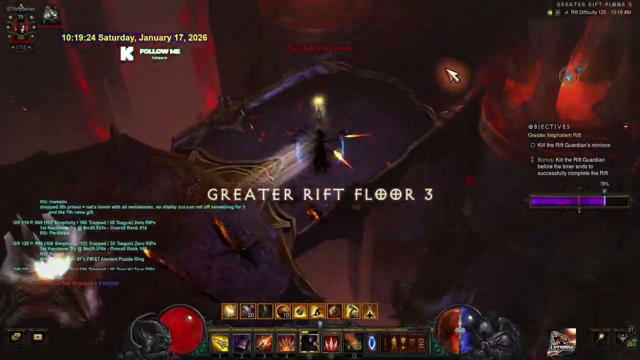 D3 17Jan2026 EU- Season 37 - Warmup Part 2 GoD DH (GR 125 Friend dc'd, back to GR 126 & 127)