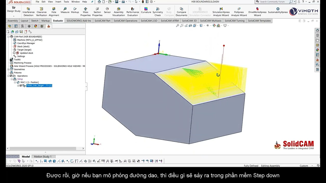 SolidCAM 2021: Turbo HSR - Automatic 3D Boundaries | SolidCAM Vietnam