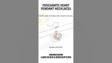 Moissanite Heart Pendant Necklaces #shorts #amazon #jewelry #fashion #necklace #fyp #latest #korea