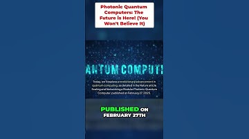 Photonic Quantum Computers: The Future is Here! (You Won