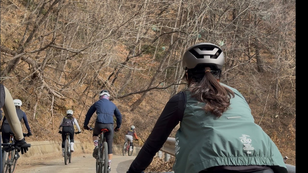 겨울을 녹인 2월 라이딩｜진주 진양호 & 완사 임도 정기라이딩 브이로그