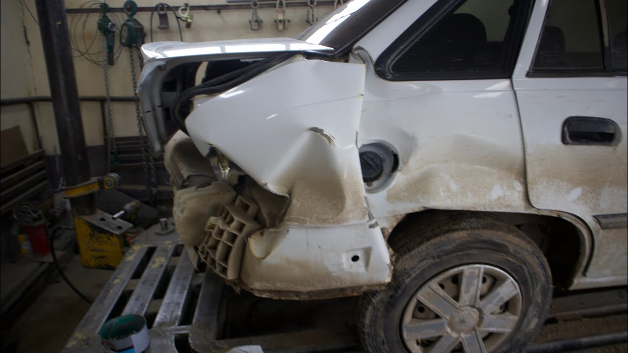 Nexia 1 orqadan urilgan #automobile #кузовнойремонтцены #ремонт #detailing 