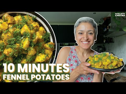 10 MINUTE FENNEL POTATOES  Deliciously Tasty Vegan Fennel Potato Recipe  Food with Chetna