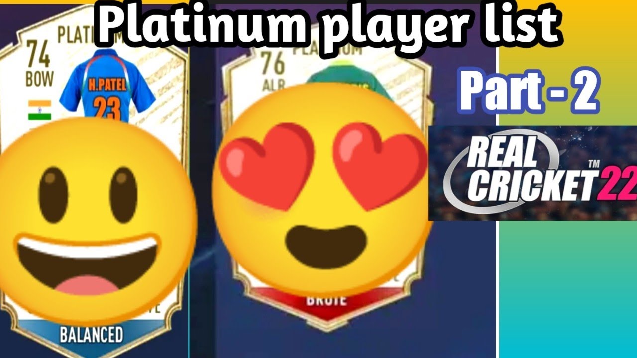 𝐑𝐞𝐚𝐥 𝐜𝐫𝐢𝐜𝐤𝐞𝐭 𝟐𝟐 𝐩𝐥𝐚𝐭𝐢𝐧𝐮𝐦 𝐩𝐥𝐚𝐲𝐞𝐫 𝐥𝐢𝐬𝐭 😀 |  𝐏𝐚𝐫𝐭 - 𝟐