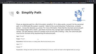 Ace Algorithms and Programming Interviews in Swift : Simplify Path