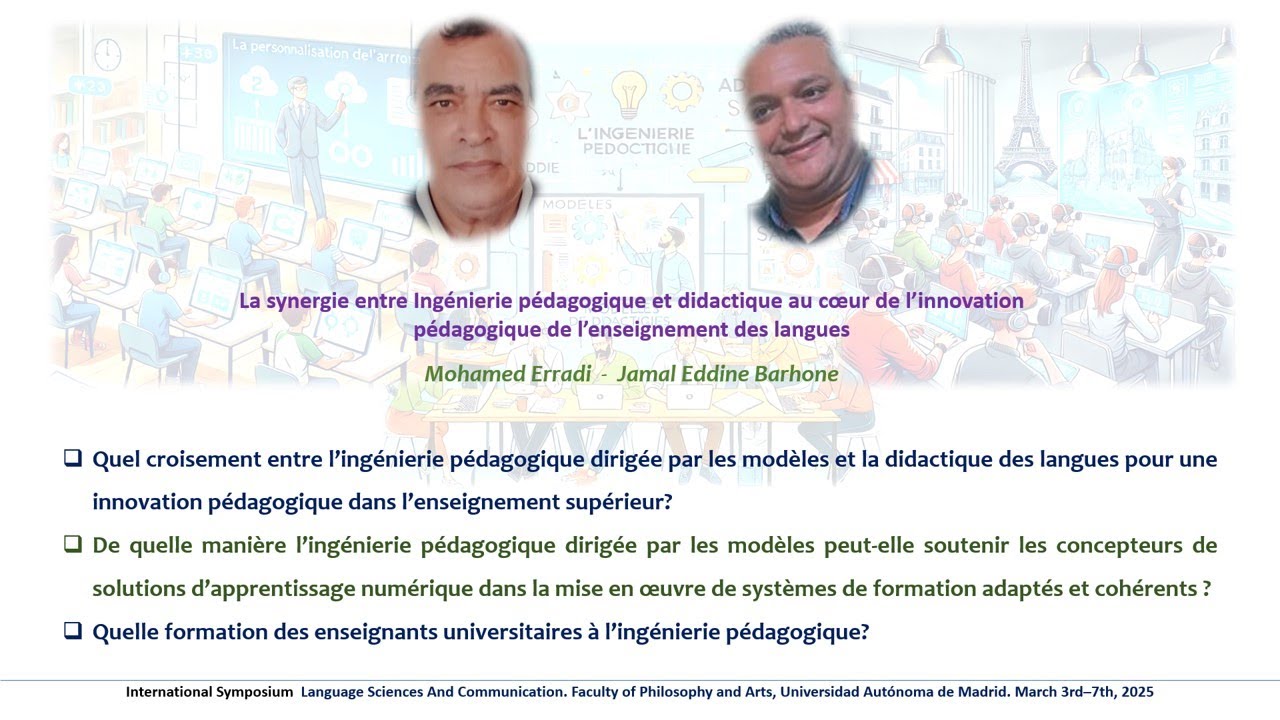 Conférence : Ingénierie Pédagogique Dirigée par les Modèles et Innovation Didactique des langues