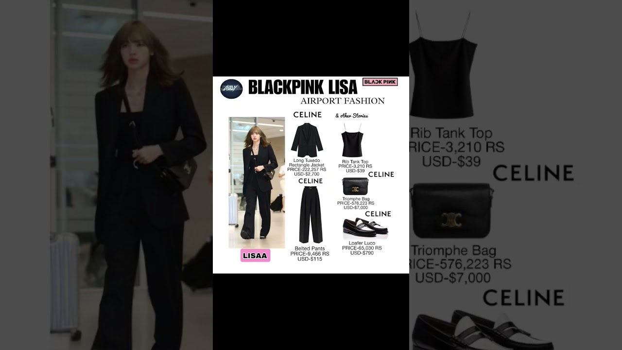 PRICES AND INFORMATION BLACKPINK LISA AIRPORT FASHION. 