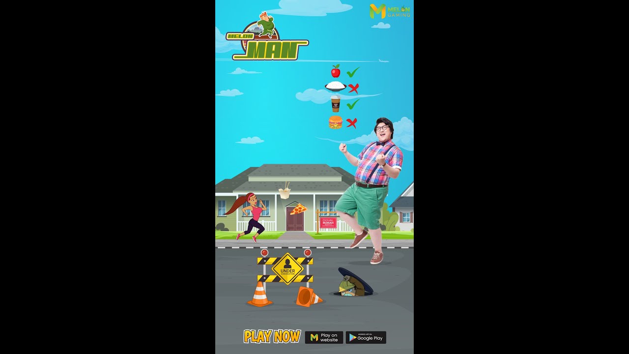 🎮 Run From Junk Food or Lose! #shorts #melonman #melongaming #playnow #playstore