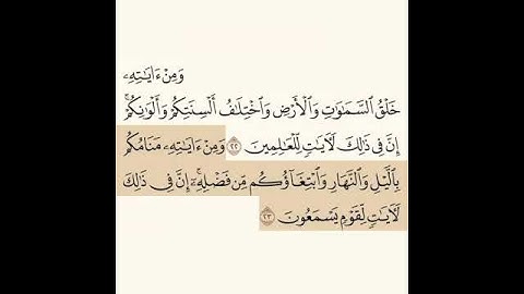 تلالايات(٢٢-٢٣) من سورة الروم بصوت محمد أيوب