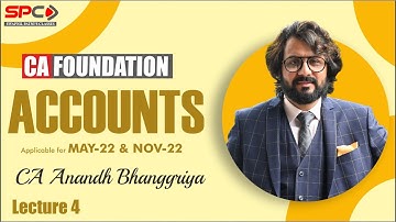 CA Foundation Accounts Face to Face batch  lec 4 by CA ANAND BHANGARIYA