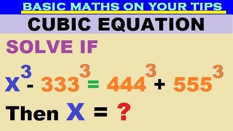 Solve the Cubic Equation | Math Olympiad |